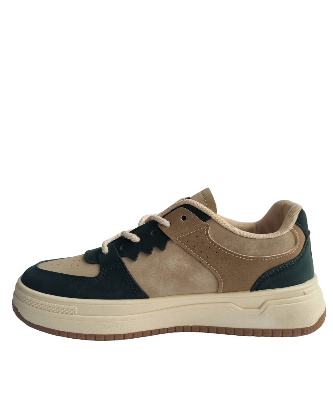 Beige green sneakers mens