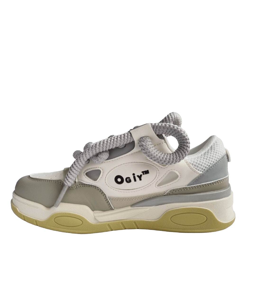 Stylish Grey and White Streetwear Sneakers for Men

