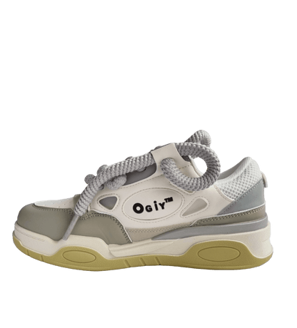 Stylish Grey and White Streetwear Sneakers for Men

