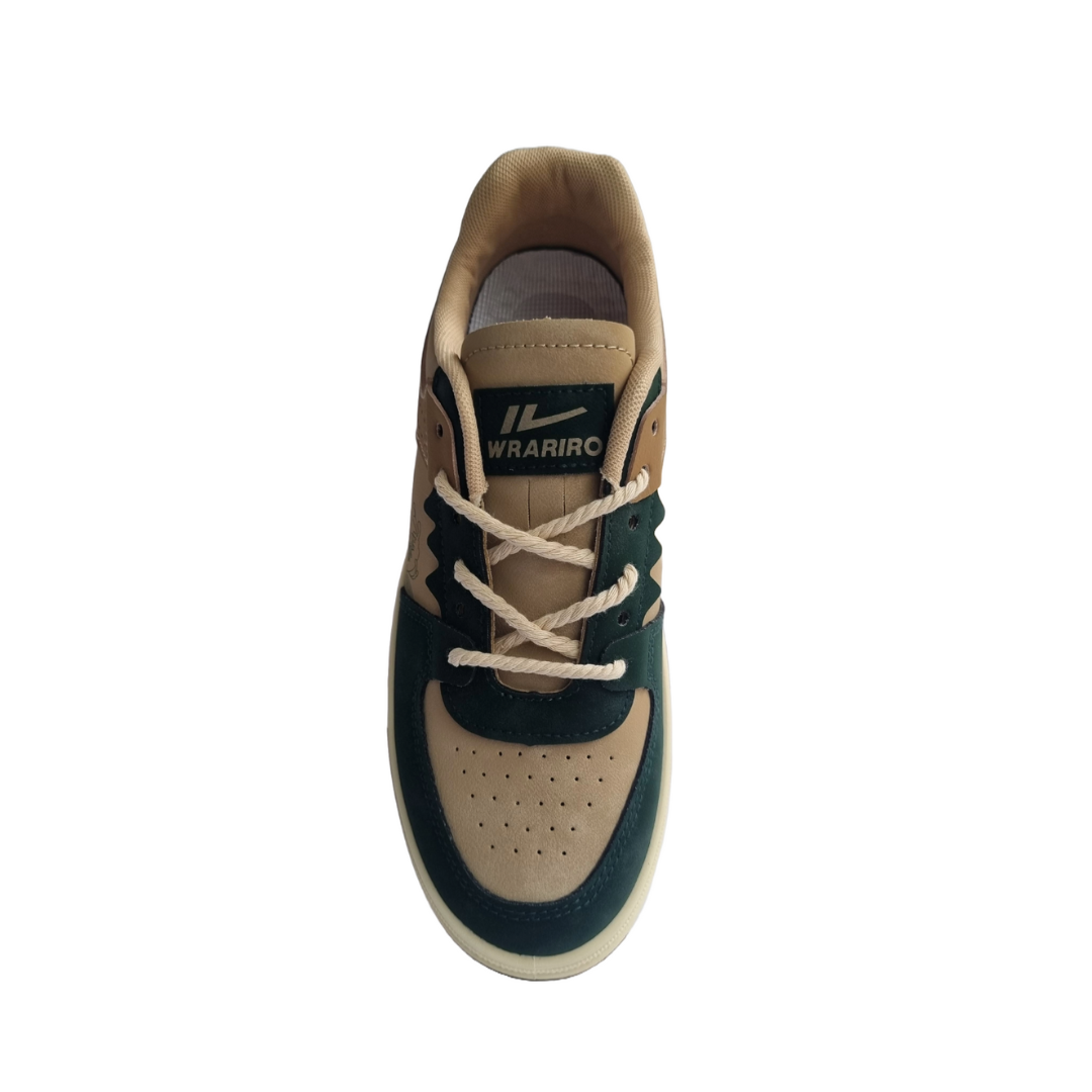 Velociti Stride – Beige & Green Sneakers for Men | Casual Shoes - VELOCITI